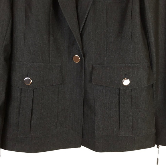 Calvin Klein Women's One-Button Blazer - Picture 5 of 16